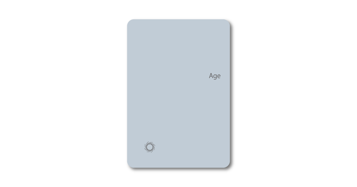 Let go oracle card with the message "Age"