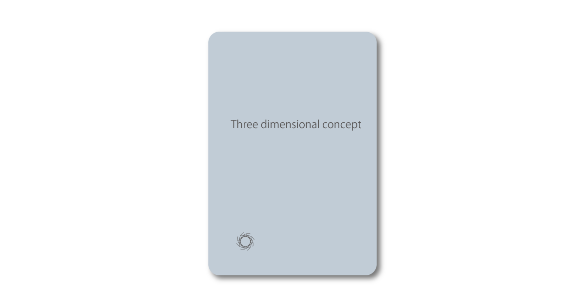 Let go oracle card with the message "Three dimensional concept"