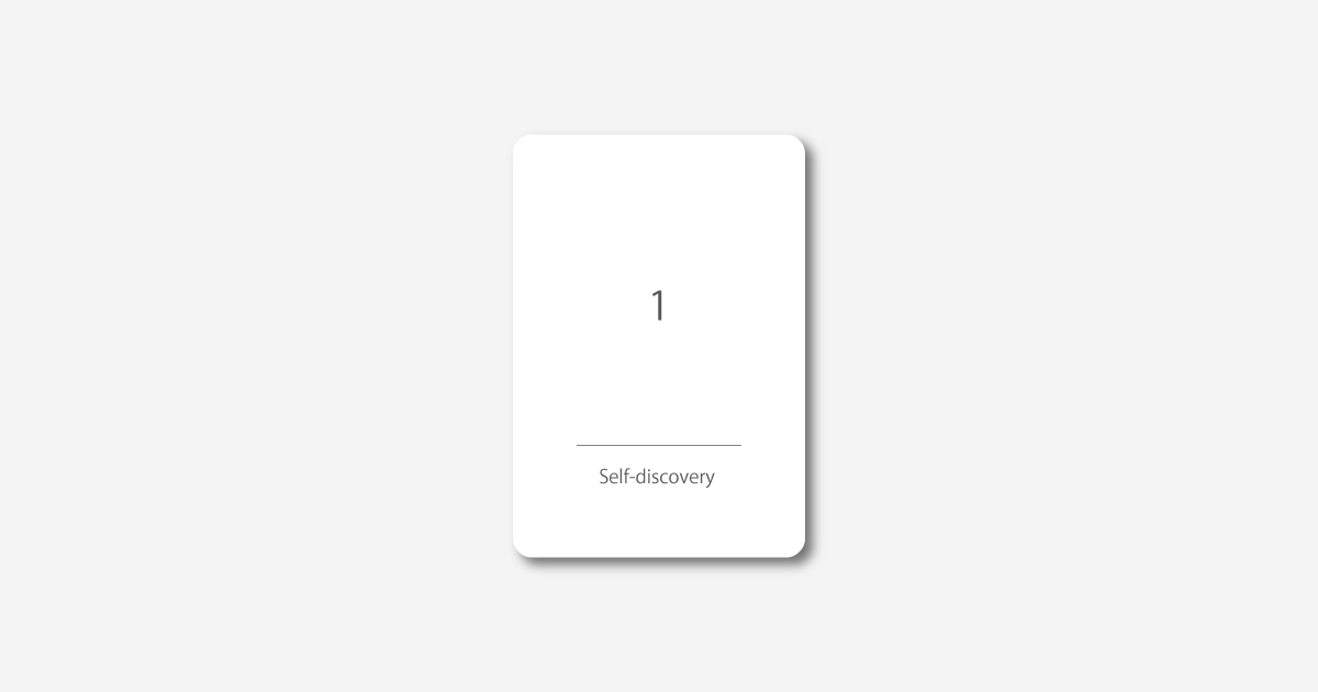 Numbers oracle card "1 – Self-discovery " by Timeless Edition