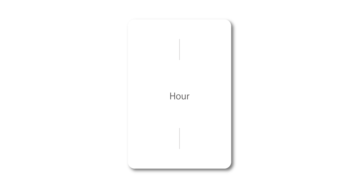 Numbers oracle card with the message "Hour"