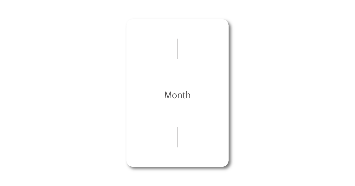 Numbers oracle card with the message "Month"