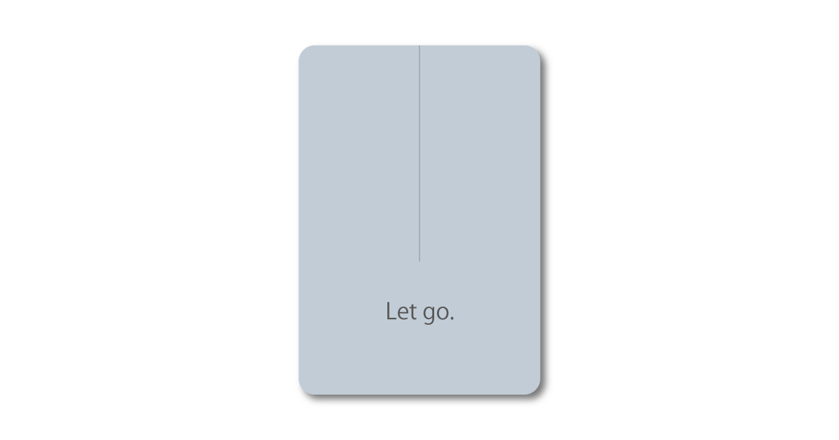 Let go. Oracle Card deck