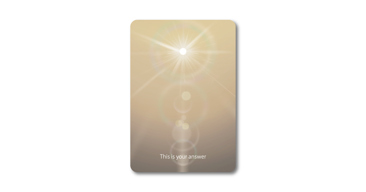 Moment オラクルカード This is your answer