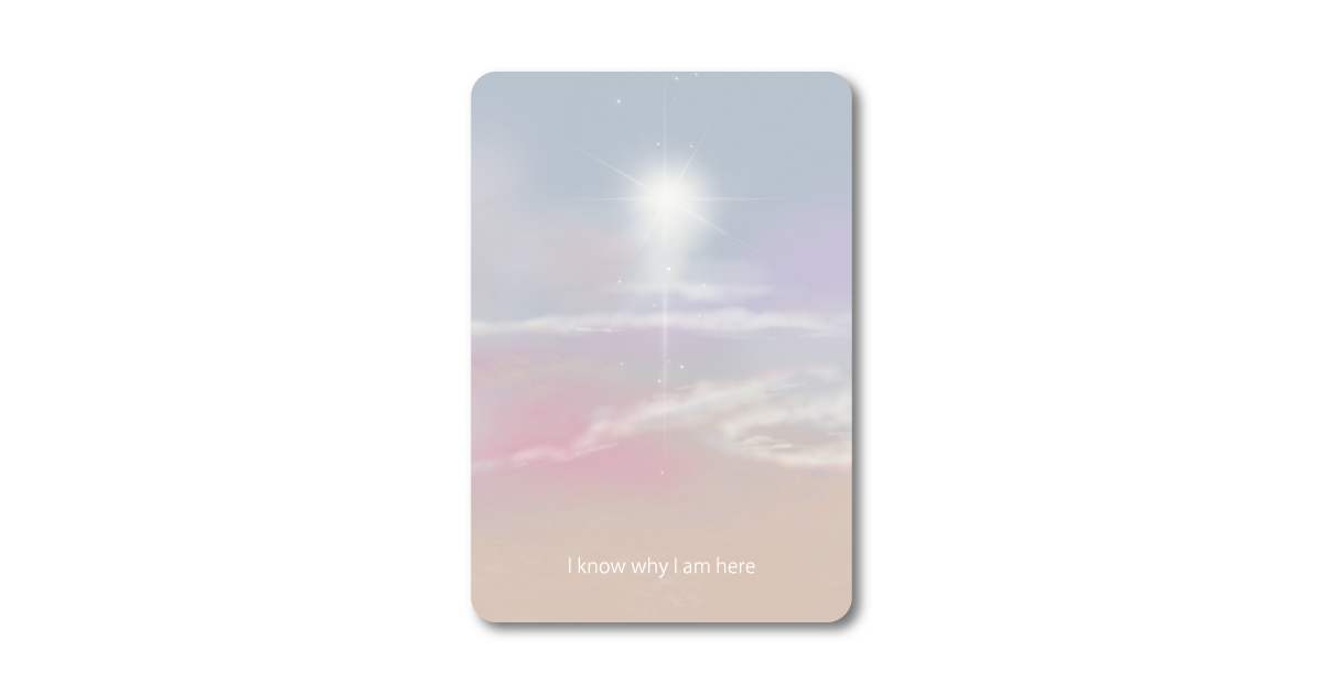 Moment オラクルカード I know why I am here