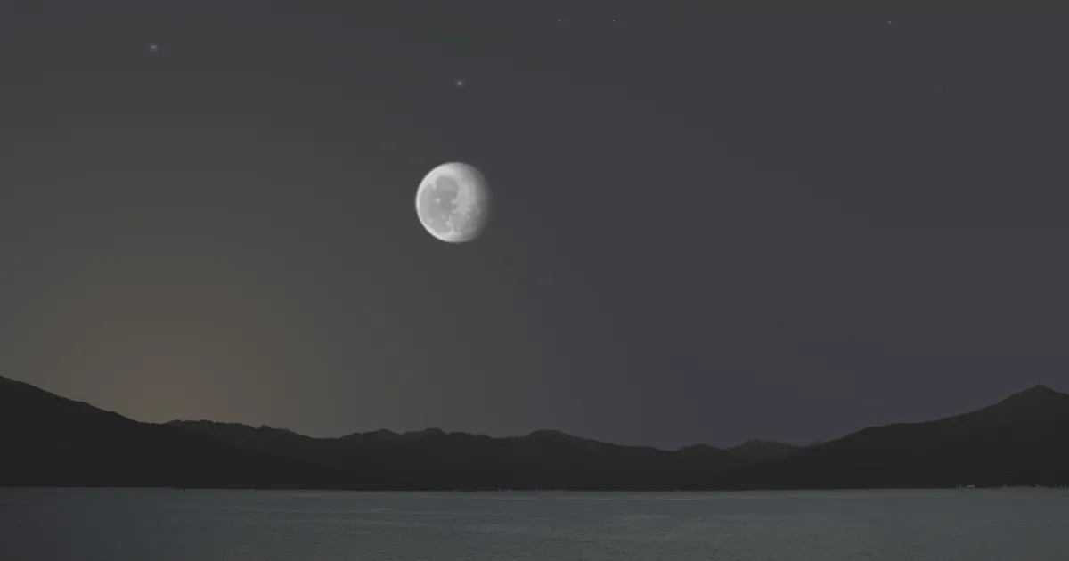 十六夜の月と空